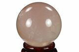 Polished Rose Quartz Sphere - Madagascar #133805-1
